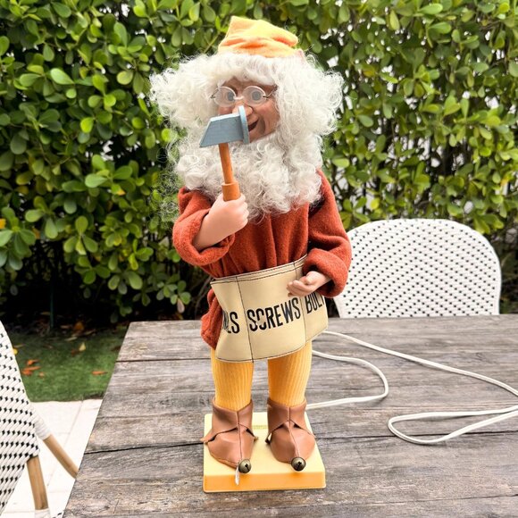 Vintage Telco Animated Santa's Helper Elf Motion-ette Figurine Toy Maker WORKS - Picture 1 of 11